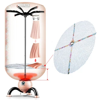 Домашняя электрическая портативная сушилка для одежды, 2 слоя, теплоизоляционные сетки, сушильная машина, одежда, шкаф с защитой от падения