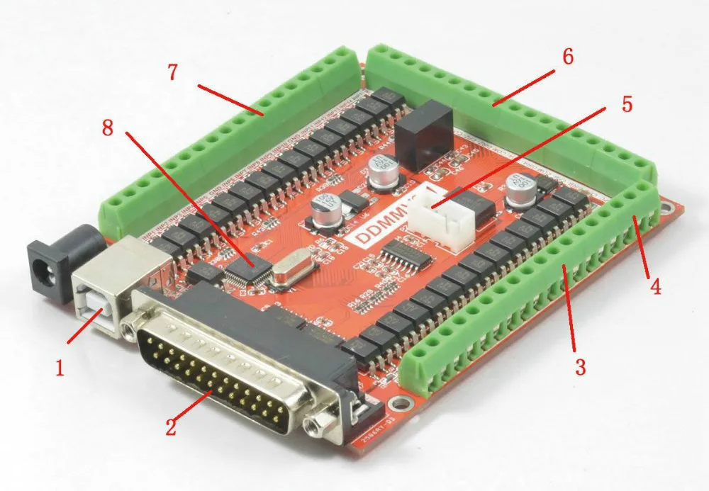 Новый товар! 6 осевая коммутационная плата Mach3 с USB интерфейсом удлинитель ввода