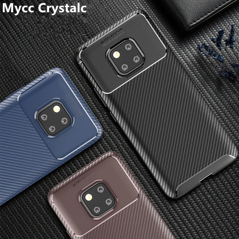 Чехол из углеродного волокна Huawei Mate 20 Pro Mate20 LYA-AL00P LYA-L09 LYA-L29 прочная Противоударная