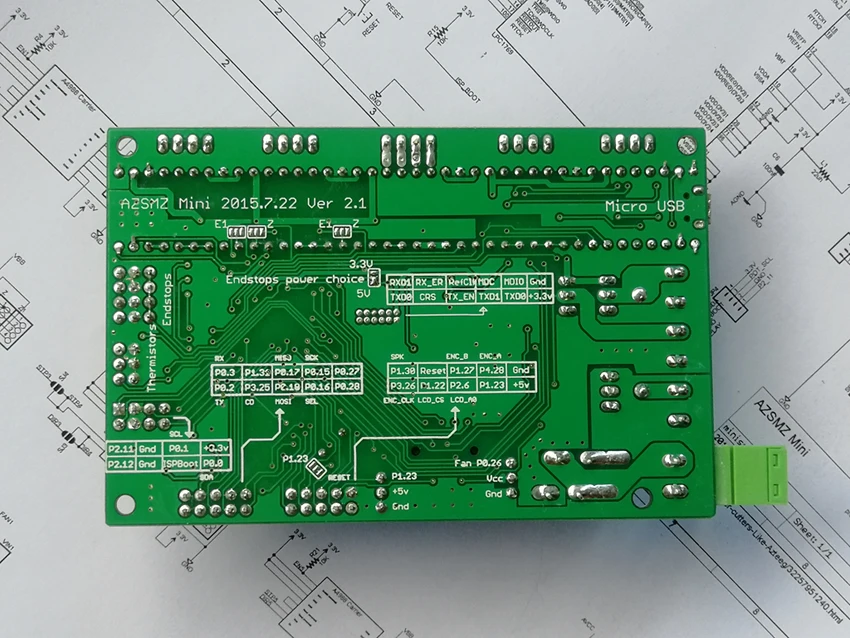 Контроллер на основе ARM 32 битного 3D принтера AZSMZ Mini Ver2.1 станки с ЧПУ лазерные