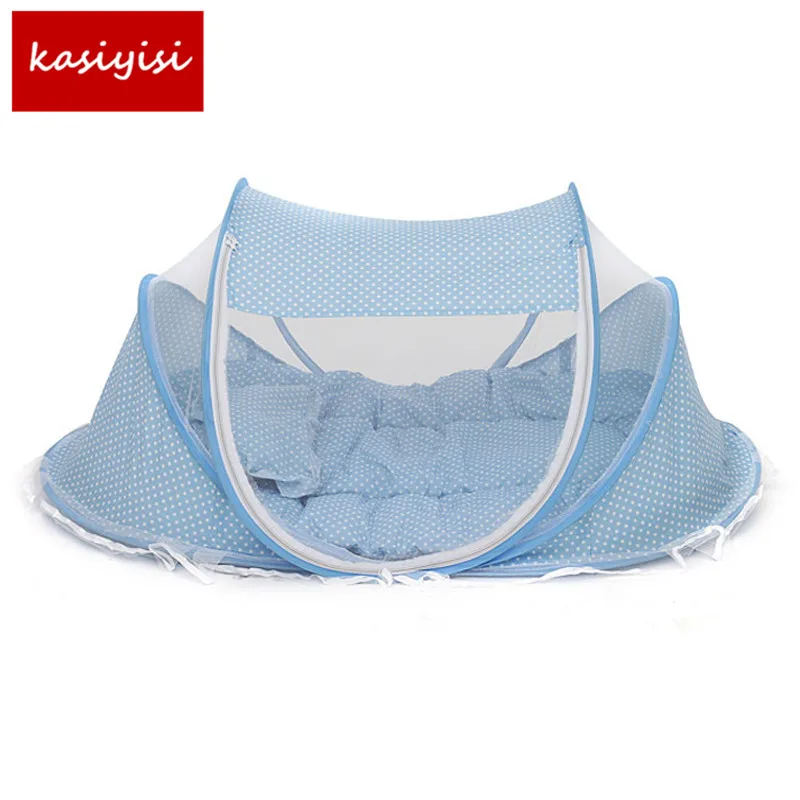 Kaufen Babybettwäsche Krippe Netting Falten Baby Musik Moskitonetze Matratze Kissen dreiteiligen Anzug Für 0 12Months Alte Kinder