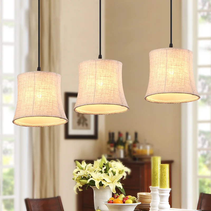 Aliexpress American Country Pendant Lights Fabric Shade Aliexpress American Country Pendant Lights Fabric Shade E27 Lamparas Led Lamp Indoor Lighting Houten Loft Hanglamp Restaurant Suspension From