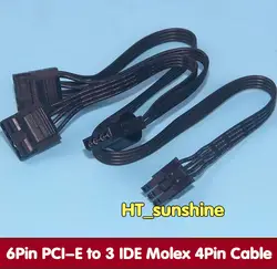 Высокое качество Новый 6-контактный 6Pin PCI-E 3 IDE Molex 4Pin модульная Питание Кабель-адаптер для Seasonic KM3 серии