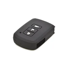 Силиконовый брелок для ключей защитный чехол силиконовый чехол для Toyota Camry Avalon RAV4 дистанционный умный ключ 3 кнопки черный