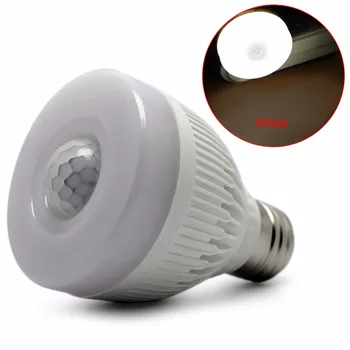 

1Pc E27 5W Infrared PIR Motion Sensor Detection LED Night Bulb Lamp Light White Warm White 85-265V