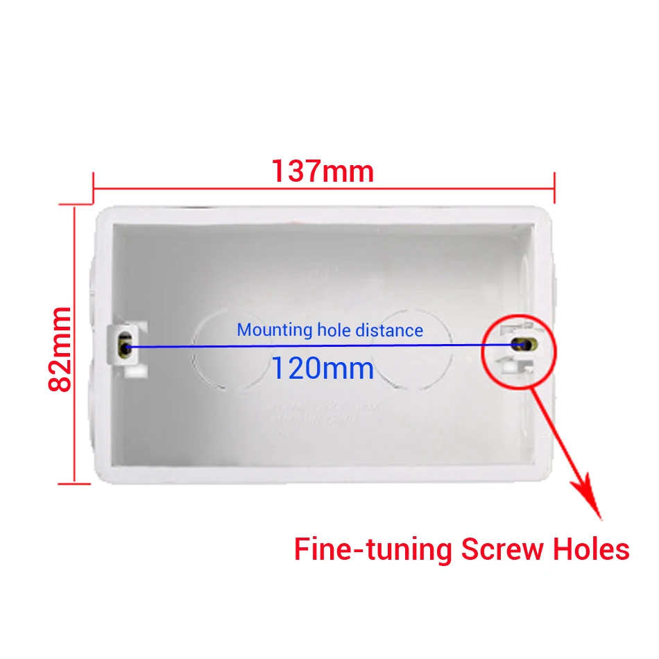 Новая распределительная коробка для монтажа в стену внутренняя кассета белая задняя коробка 137*83*56 мм для 146 мм* 86 мм стандартный переключатель и гнездо