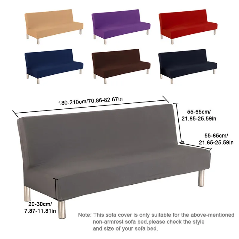

19colors Slipcover Solid Color All-inclusive Stretch Sofa Cover Furniture Protector Slipcover without Armrests Sofa Towel