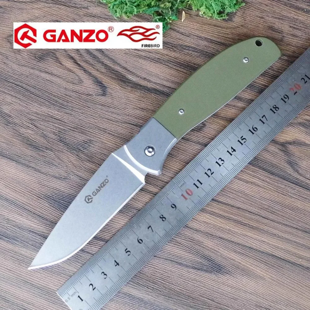 58 60HRC Ganzo G7482 440C лезвие G10 Ручка складной Ножи выживания инструмент Отдых на