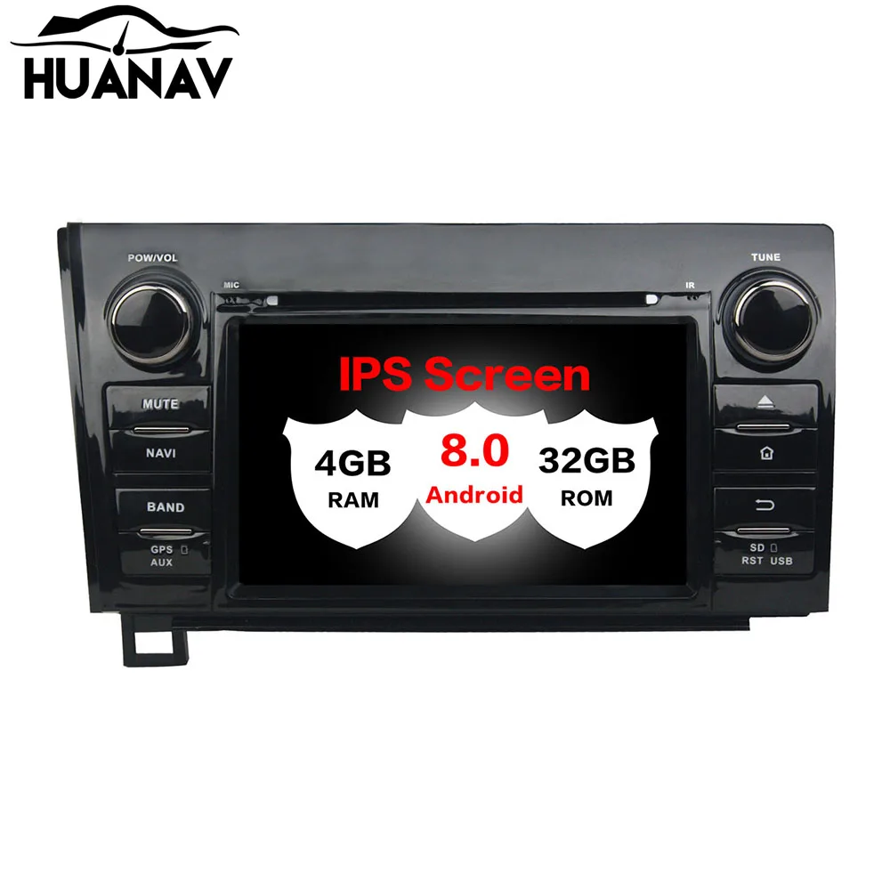 HUANVA Android8.0 DVD Player Radio GPS navigation For Toyota Sequoia /Tundra 2010-2012 Audio maps 8-CORE 4+32GB 4G Recorder tape |