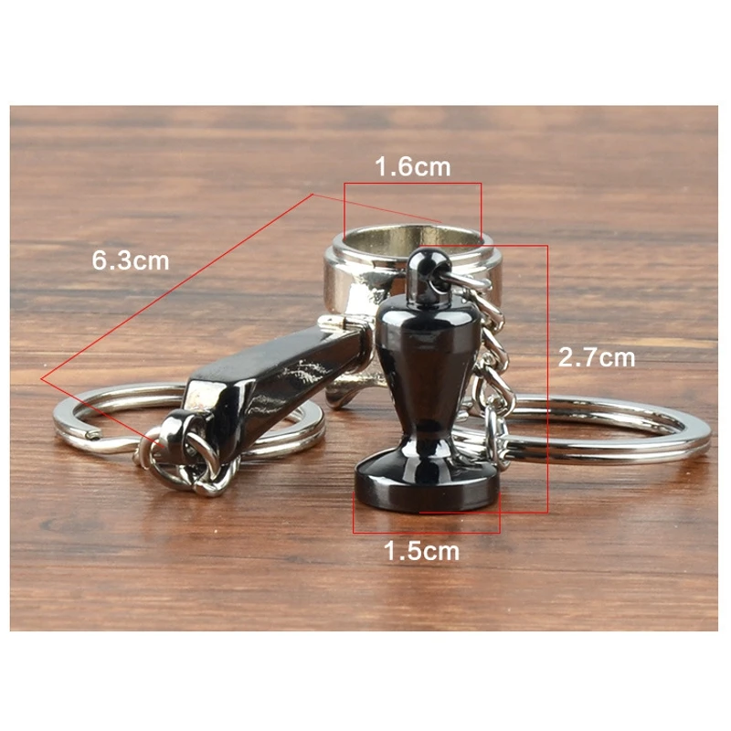 المحمولة سبائك الزنك مقبض القهوة العبث keychain باريستا اسبريسو القهوة زينة أدوات coffeeware تعزيز الهدايا