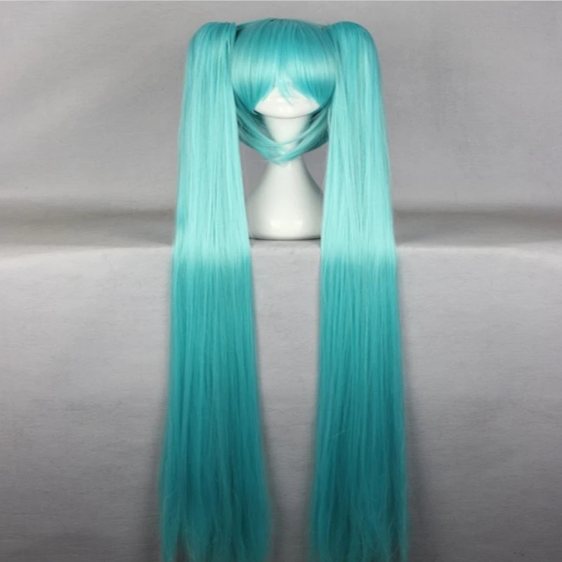 High Quality Hyakkiki VOCALOID Cosplay Wig Hatsune Miku Costume Play Wigs Halloween party Anime Game Hair 150cm Aquamarine wig