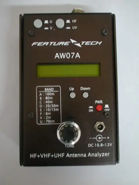 AW07A HF/VHF/UHF 160M 490Mhz Impedance SWR Antenna Analyzer Shortwave Ham Radio 