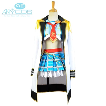 

LoveLive Cosplay Love Live Hoshizora Rin Navy Uniform Cloak Dress Jacket Coat Halloween Cosplay Costumes For Women Custom Made