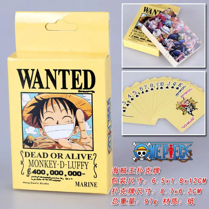 

Anime Poker ONE PIECE Wanted Collection game cards free shipping PK004C