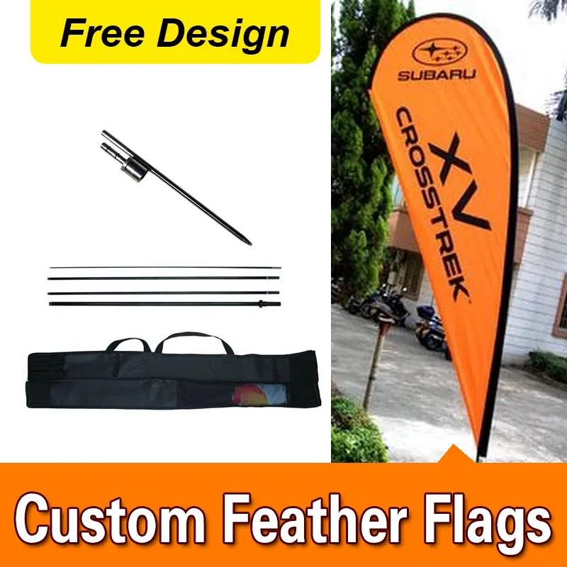 

Free Design Free Shipping Double Sided Inground Spike Teardrop Flags Banners Signs Advertising Open Feather Flags Feather Banner