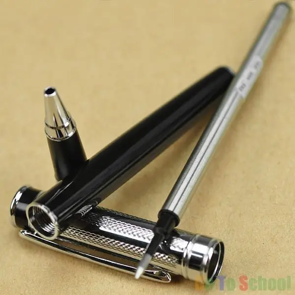 Baoer 576 Новое поступление нержавеющая сталь черный и серебряный шариковая ручка Лучший подарок