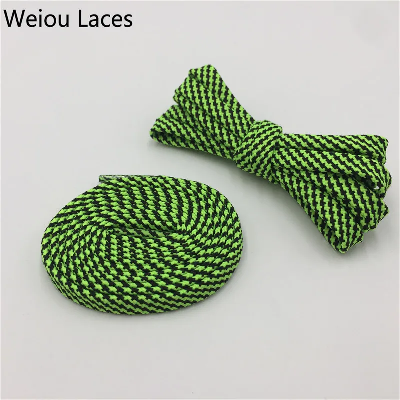 

(30Pairs/Lot)Weiou Casual Striped Shoelaces 0.7cm Width Flat Polyester Walking Bootlaces For Basketball Football Shoes Man Woman