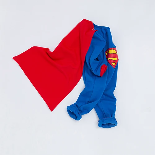Детский Костюм Супермена для костюмированной вечеринки теплая одежда для маленьких мальчиков стиль, дешевые подарки на Рождество, милые детские Боди-комбинезоны - Цвет: BAC507