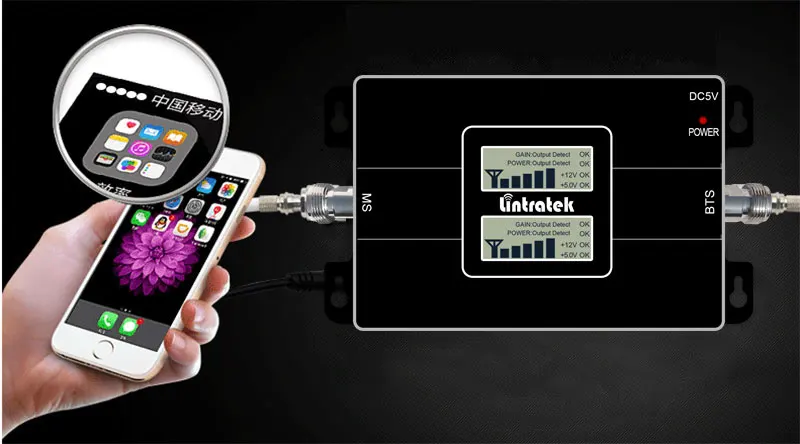 Lintratek двойной ЖК-дисплей GSM 900 4G LTE 1800 повторитель GSM 1800 МГц Мобильный усилитель сигнала 65 дБ двухдиапазонный повторитель сигнала