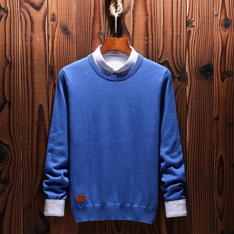 Casual Autumn Sweater Men Classic Pure Pullover Men Solid O-Neck Pull Homme Slim Fit Knitted Cashmere Shirts Men's Brand Clothes