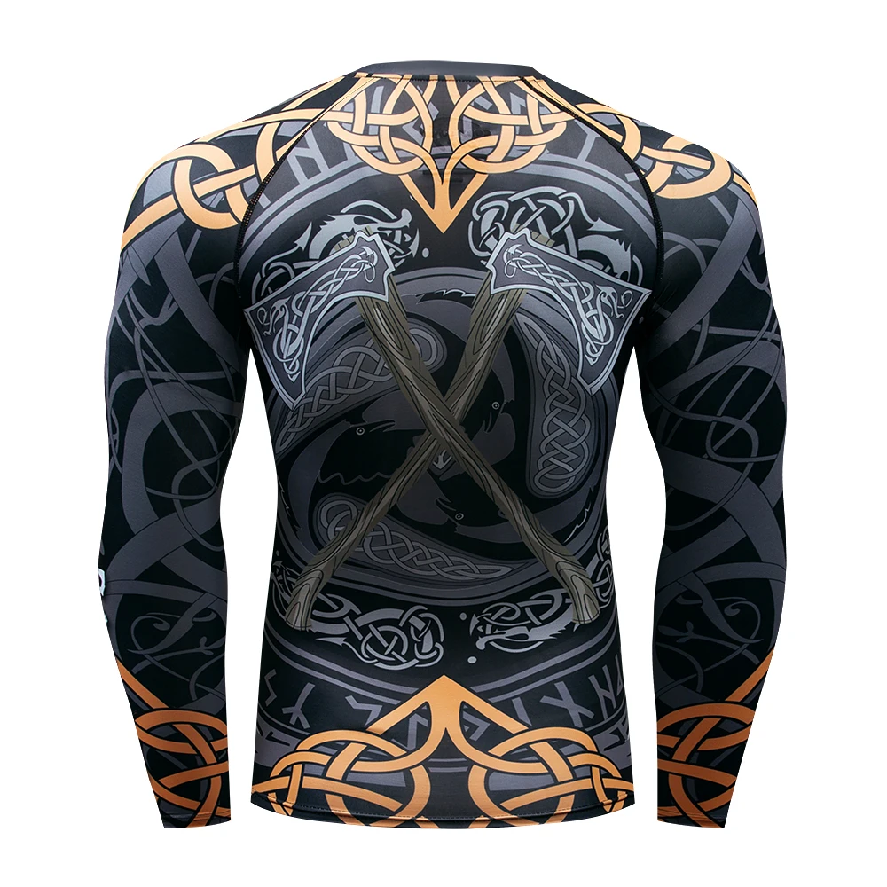 Nuevos hombres 3D MUSCLE printed camisetas de manga larga MMA camiseta Rash Guard hombres BJJ marvel compresión tops Cross Fit camiseta camisetas