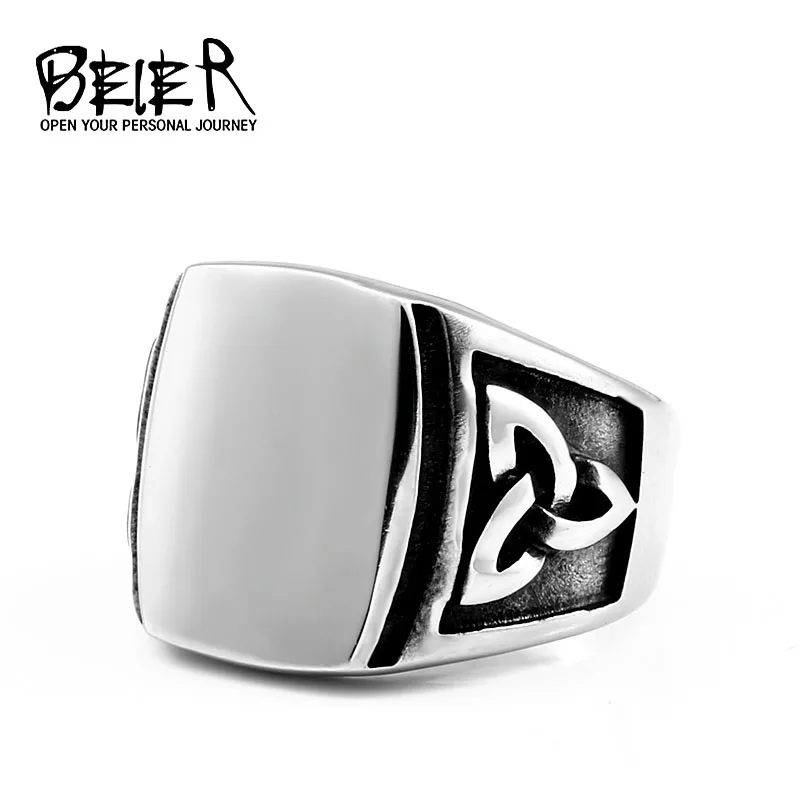 

Beier 316L Stainless Steel Fashion Style Odin 's Symbol high quality viking punk men Myth Ring Christmas Party Gift LR688