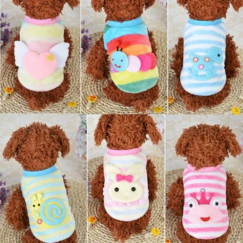 

Dog Sweaters Cute Cartoon Pet CAT Clothes For Small Dog Clothing Warm Fleece Pet Coat Sweatshirt For Mini Dog Cat Costume Jacket