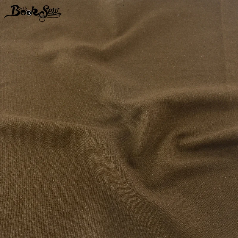 Booksew Dark Brown Cotton Linen Fabric Sewing Material Tissu For Tablecloth Bag Curtain Cushion Pillow Zakka Home Textile