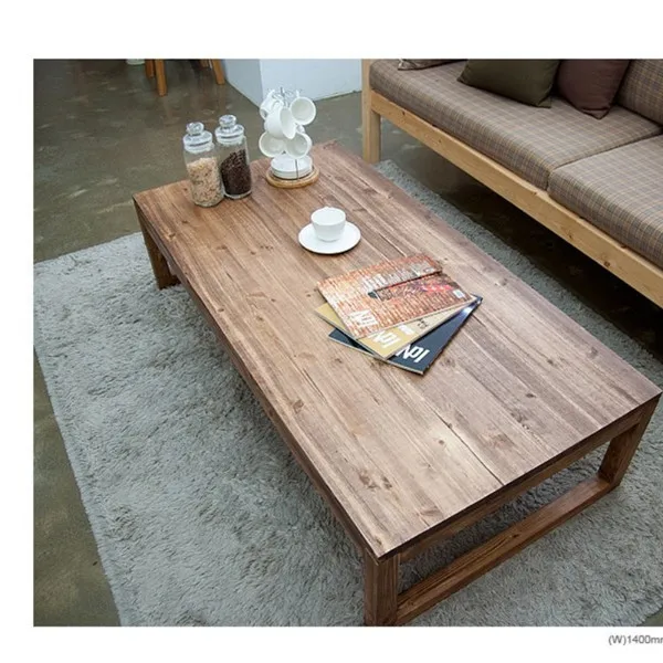 Старинный деревенский винтажный сосна журнальный столик деревянный гостиная мебель чайный столик прямоугольный промышленный