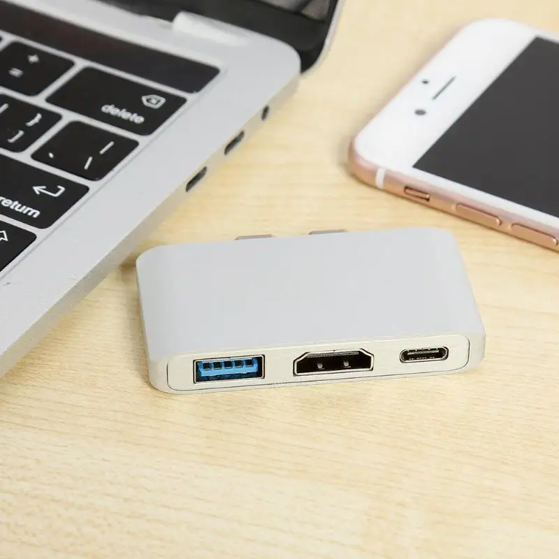 Адаптер Bluetooth Dual type C к 4K HDMI USB 3,0 PD 3 в 1 сплиттер адаптер Bluetooth Recever для ноутбука MacBook Pro