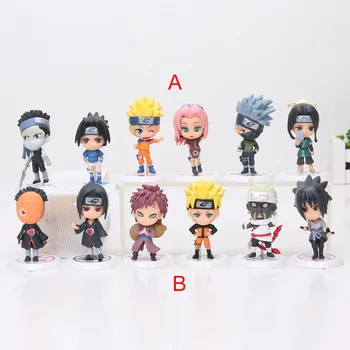 

6pcs/set Full Set Q Edition Naruto Anime Action Figures Collection PVC Naruto Figures Model toy Set Action Figure Toys