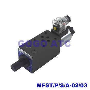 

Rexroth type hydraulic superimposed electromagnetic speed control valve MFST-02 electromagnetic flow control throttle valve