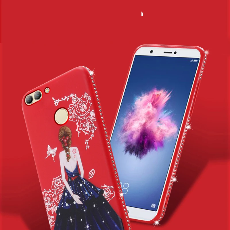 Dress girl silicone case huawei p smart (8)