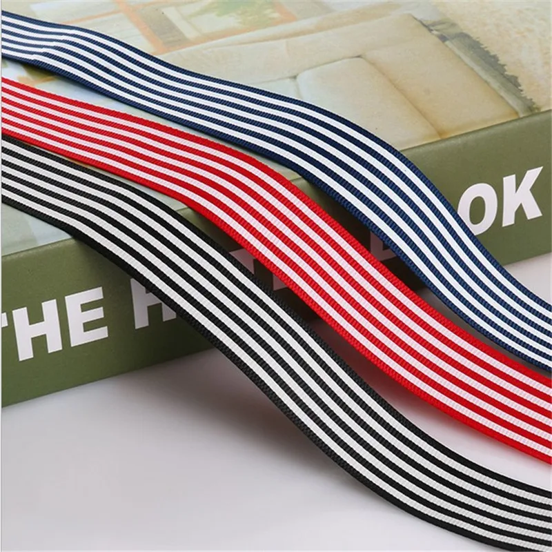 Buy 25mm 1" stripe England style grosgrain ribbon