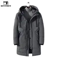 KENNTRICE Windbreaker Mens Winter Jacket Keep Warm Thicken Trench Coat Hooded Men Parkas Simple Korea Style Size 4XL