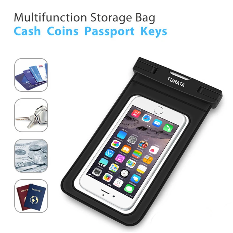 Универсальный Водонепроницаемый Чехол TURATA IP68 для iPhone 7 6 Plus samsung Galaxy S7 S6 Edge