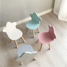 Nordic Style Star Backrest Wooden Stool Kids Furniture Shoes Bench Child Desk Chair Nursery Decor Children Room Decoration
