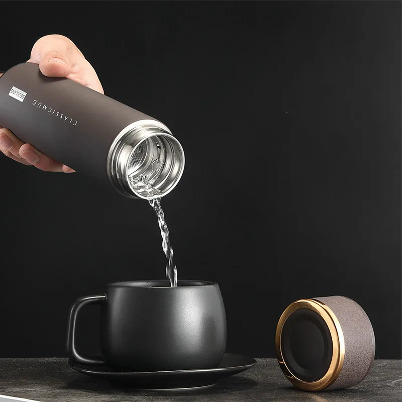 Insulate Thermos tea mug with Strainer mug Temperature Display Coffee
