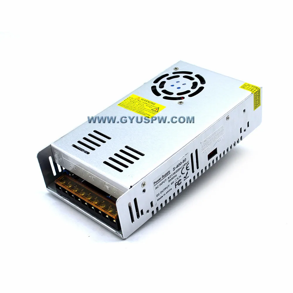 Одиночный выход DC60V 6.7A 400W импульсный источник питания AC к DC 60V SMPS для 3D печати