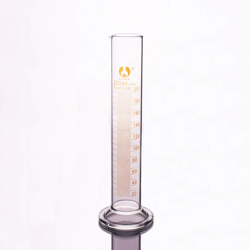 High borosilicate glass measuring cylinder,Capacity 200ml,Graduated Glass Laboratory Cylinder