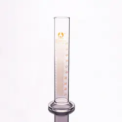 Высокая боросиликатная стеклянная мерный цилиндр, емкость 200 мл, Градуированный стеклянный лабораторный цилиндр