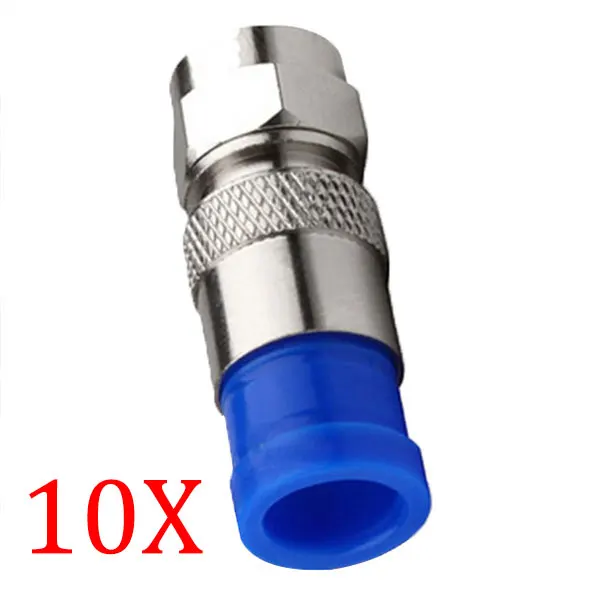 

10pcs/ Lot Connector Coax Coaxial Compression Fitting O-Ring F Connectors RG6 Cable Connect LCC77