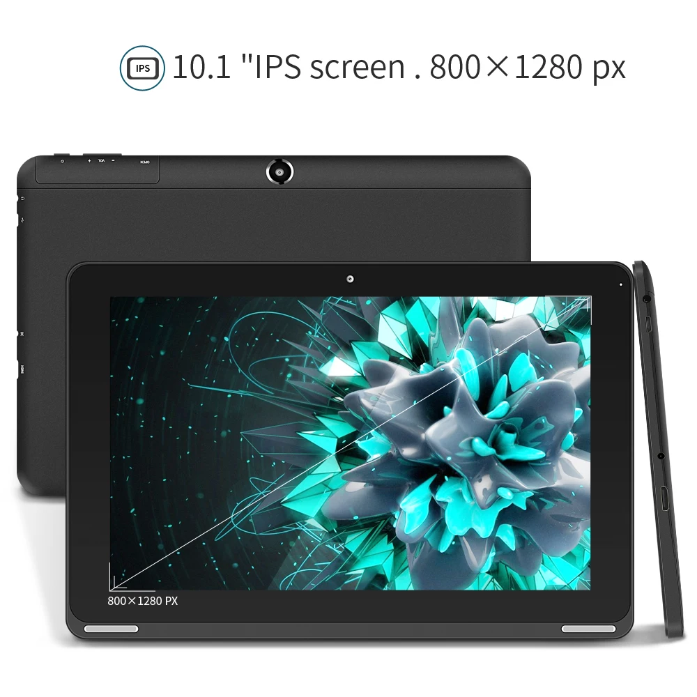 YUNTAB 10.1 inch Android 5.1 Tablet PC Quad core 1GB RAM - 16GB Storage with Dual camera IPS 1280*800 Touch Screen 6000mAH