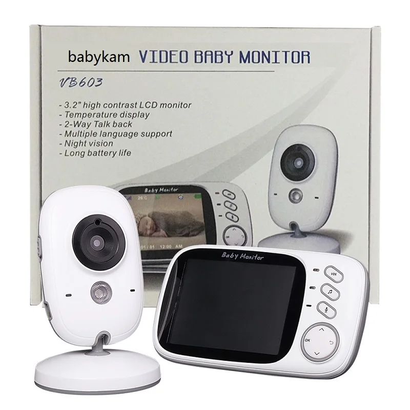 Babykam camara vigilabebes bebes llorones 3,2 дюймов TFT lcd ИК Ночное Видение 2 способ разговора 8 колыбельных температурный монитор режим VOX