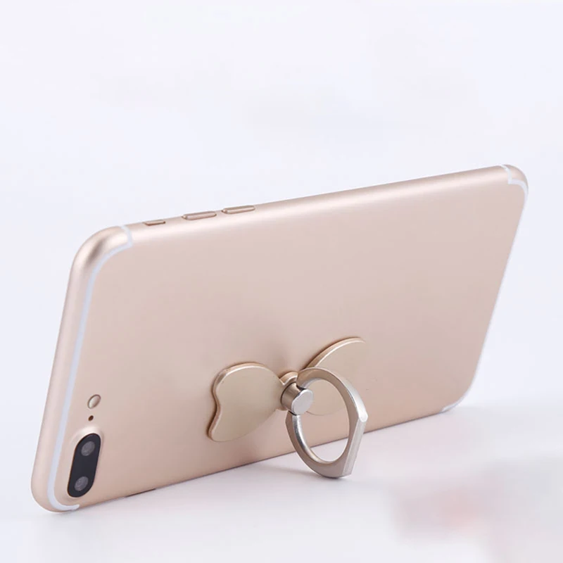 Bow Shape 360 Degree Metal Ring Finger Stand Bracket Holder For Smart Phone For iPhone6/6s/7 plus/8 for Samsung Huawei