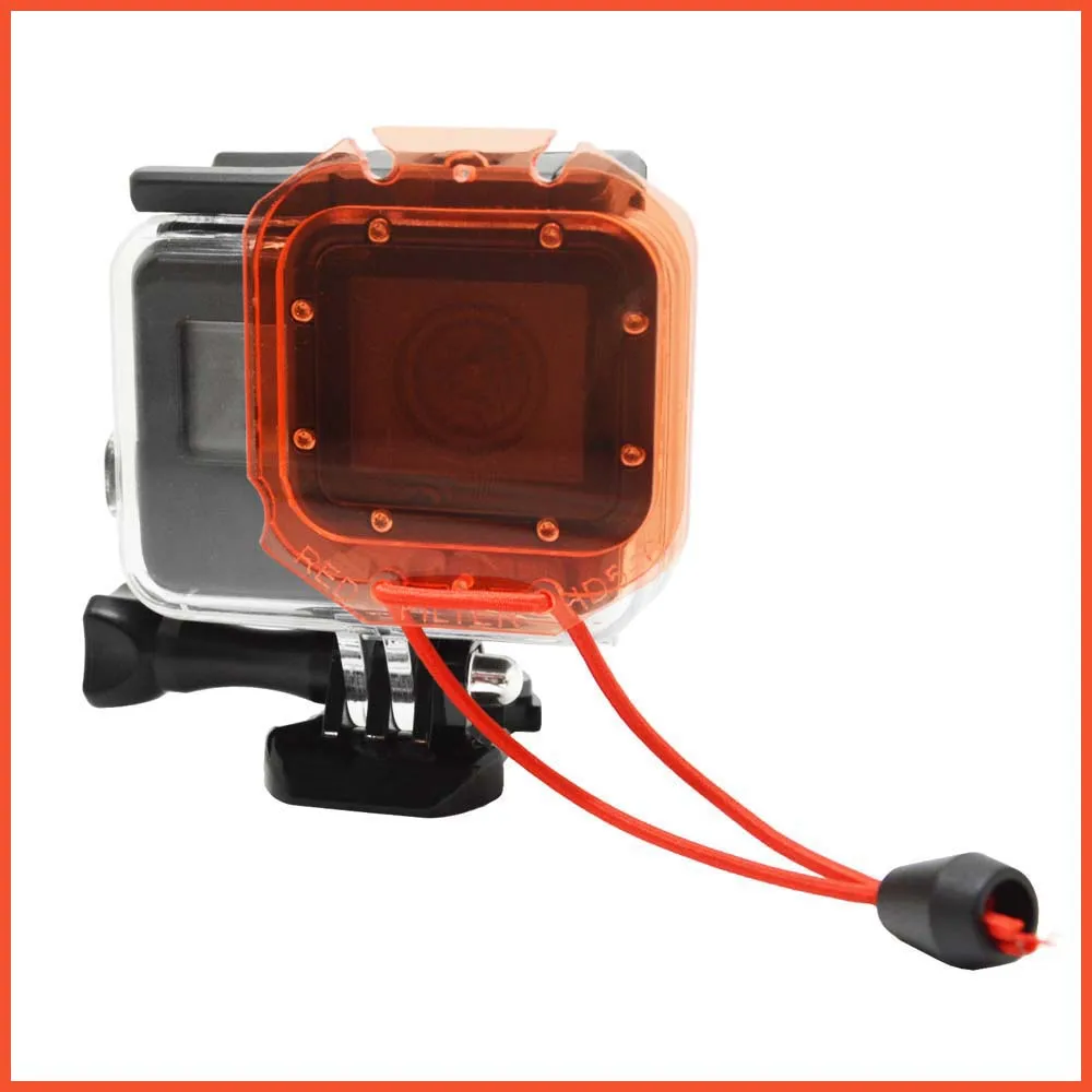 New Red Underwater Diving Lens Filter with Rope for GoPro Hero 5 6