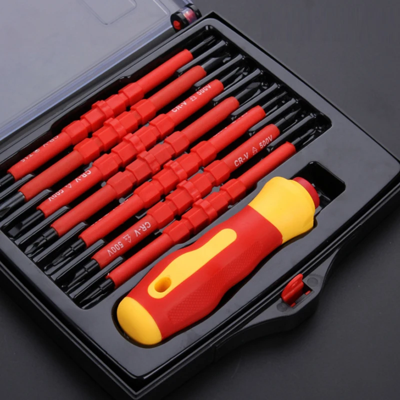 free shipping 8 Pcs Insulated Screwdriver Set Electrician Test Pencil