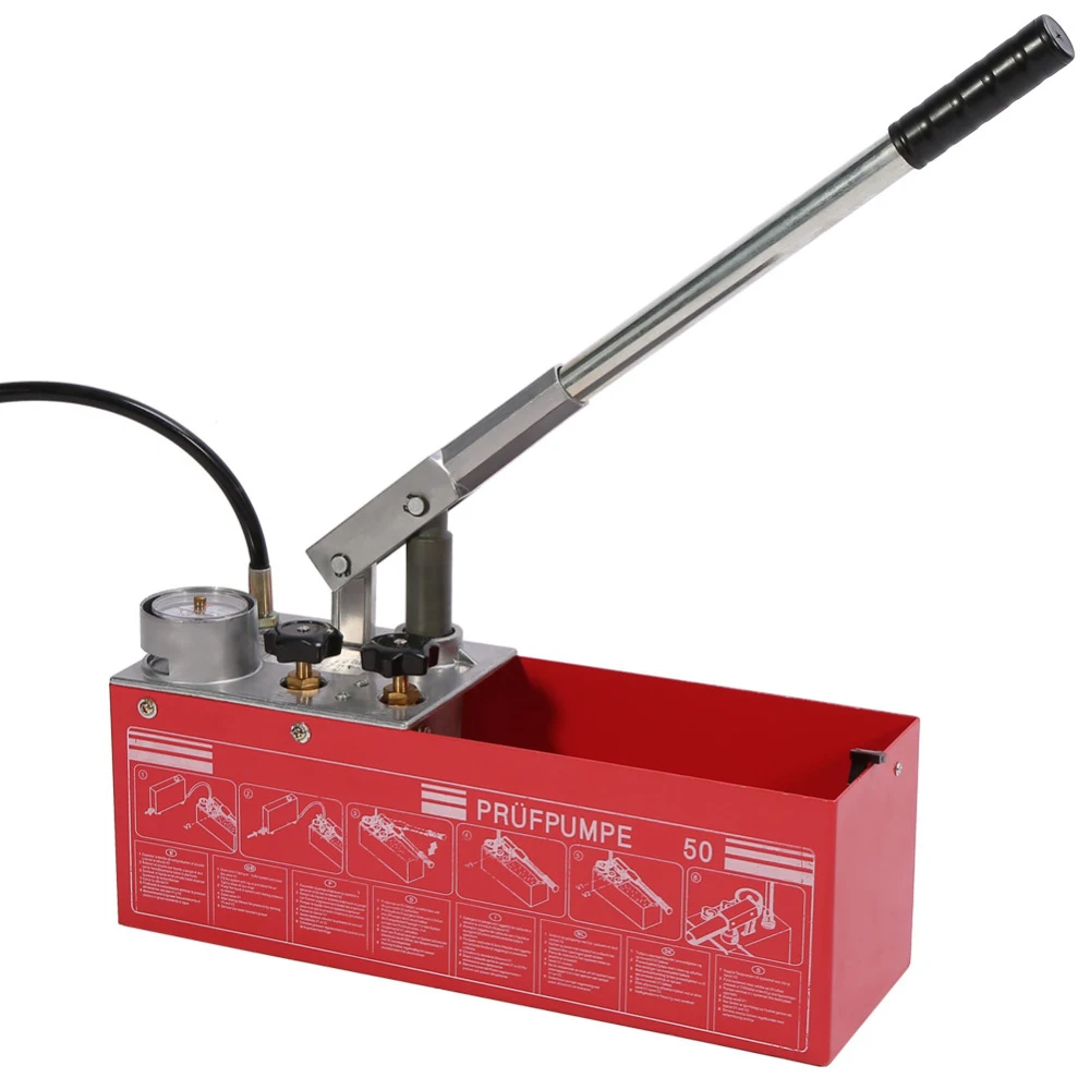 12L Hand Power Hydraulic Pipeline Pressure Test Pump 1/4"BSP Water Pipe