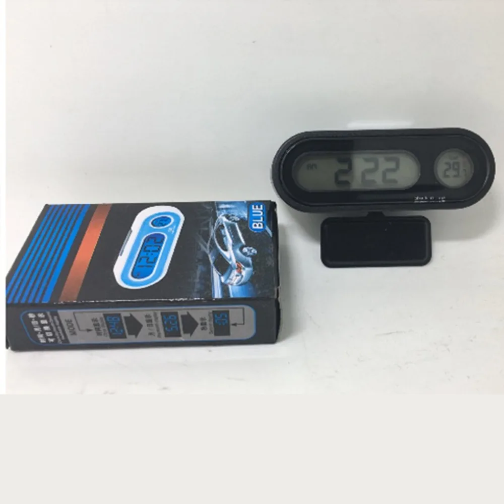 Многофункциональный цифровой ЖК-дисплей Синяя подсветка автомобиля часы термометр время детектор температуры дропшиппинг