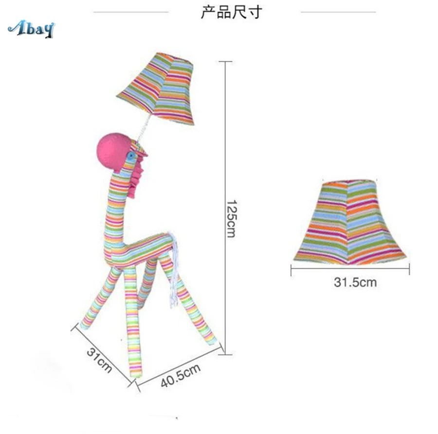 Мультяшный Жираф напольные светильники светодиодные E27 детская комната ночник лампа для учебы гостиной подставки креативное освещение дизайн приспособление